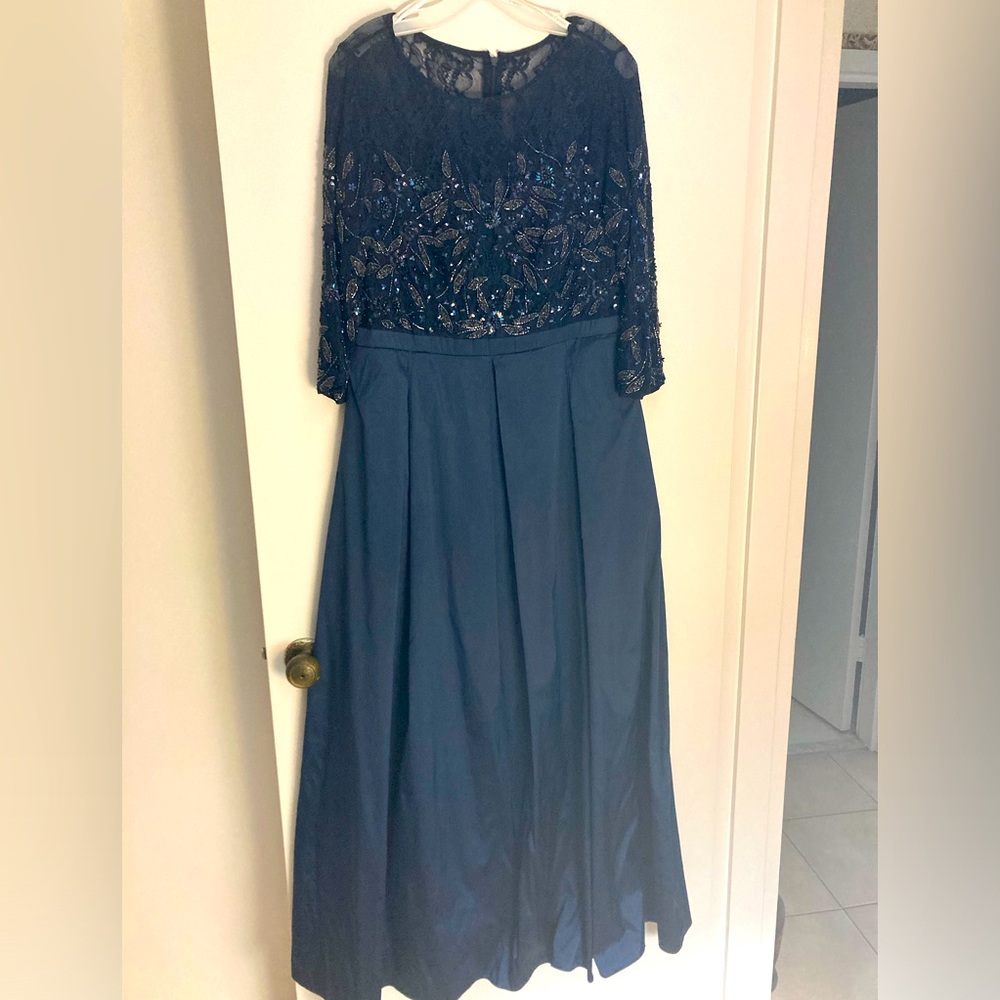 Oleg Cassini Mother of the Bride Midnight Blue Dress